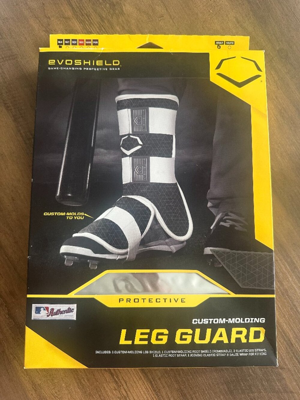Evoshield Custom Molding Leg Guard Adult Black Batter Protective Gear New